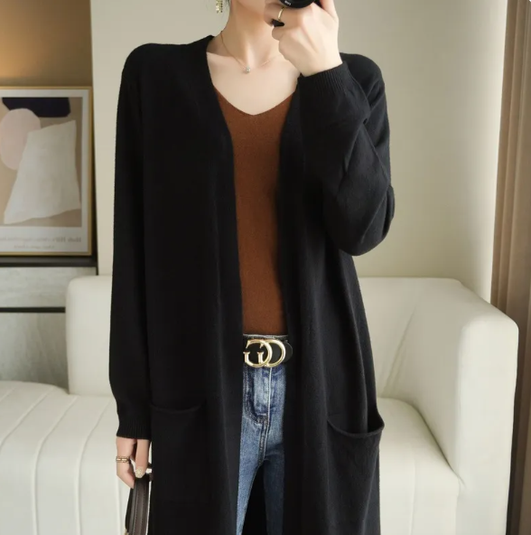 Longline Open-Front Cardigan — Women's