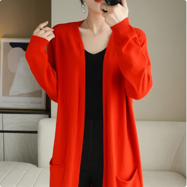 Longline Open-Front Cardigan — Women's
