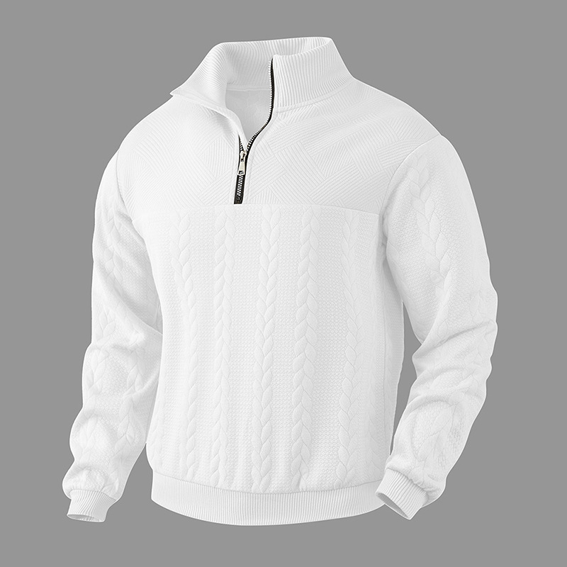 Cable Knit Quarter-Zip Sweater — Men's