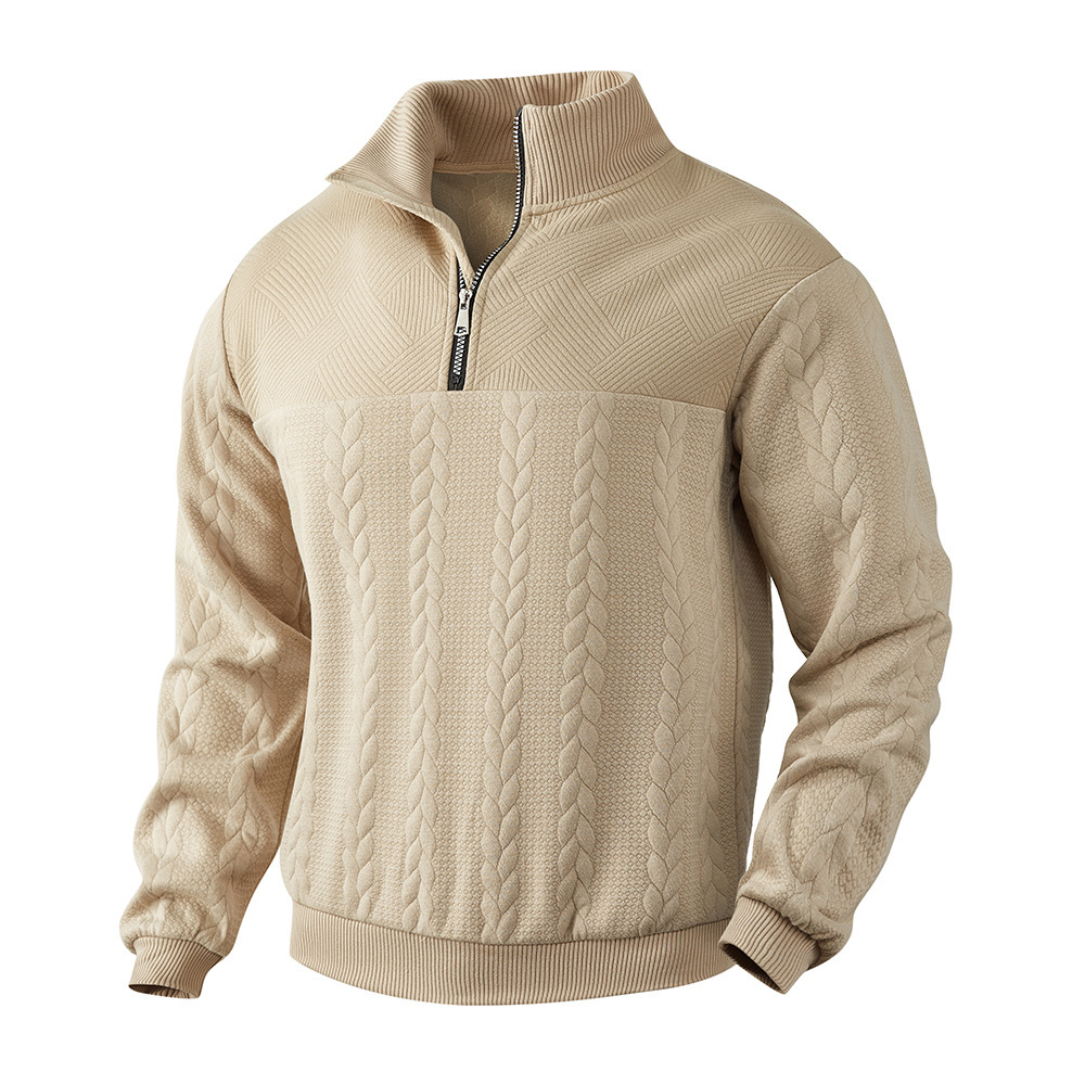 Cable Knit Quarter-Zip Sweater — Men's