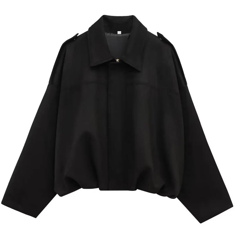Suède-look bomberjack dames – oversized & cropped