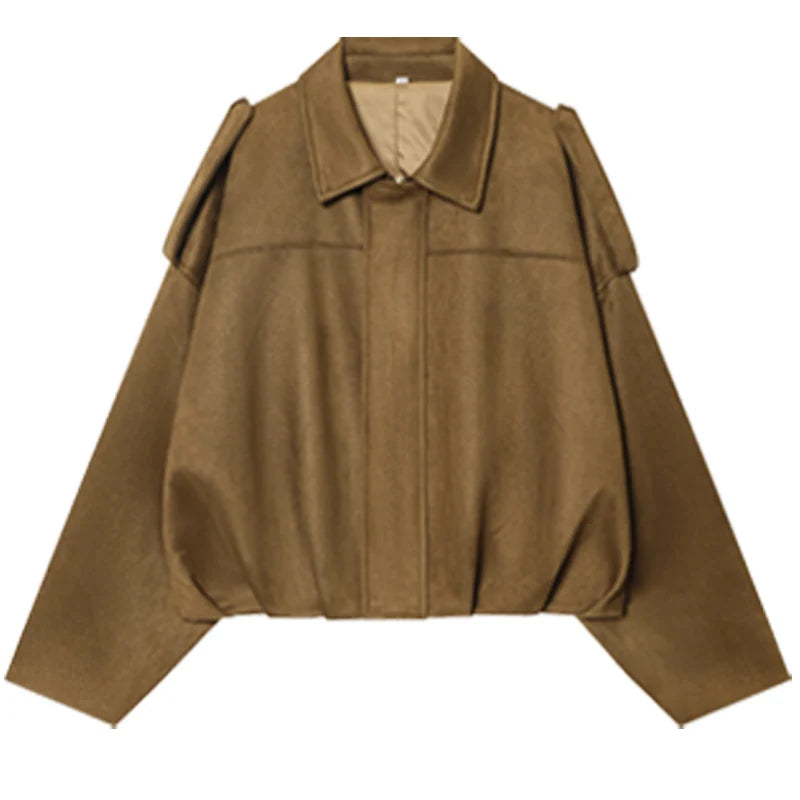 Suède-look bomberjack dames – oversized & cropped