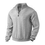 Cable Knit Quarter-Zip Sweater — Men's