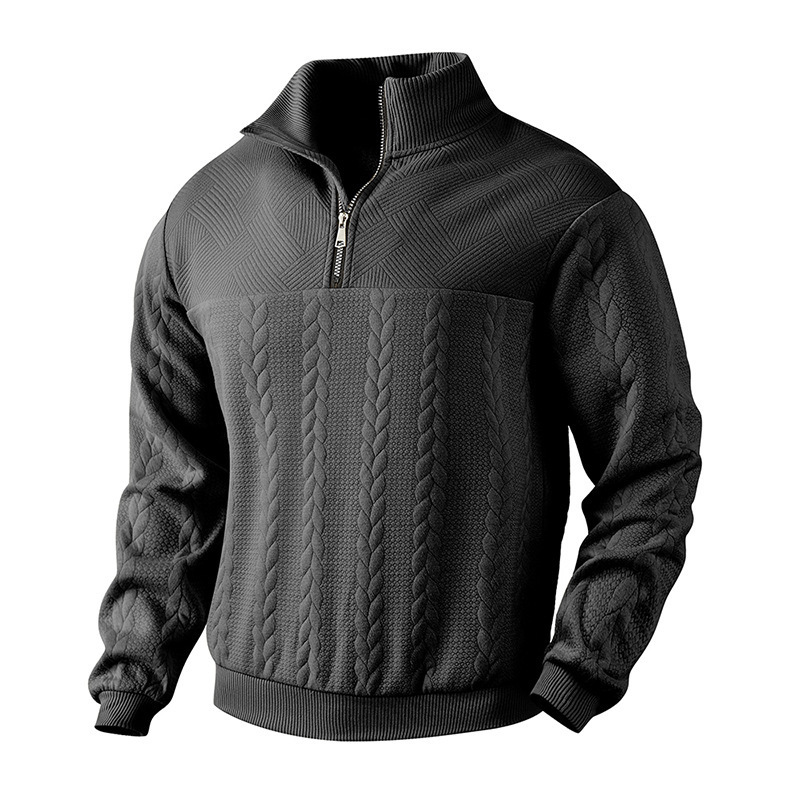 Cable Knit Quarter-Zip Sweater — Men's