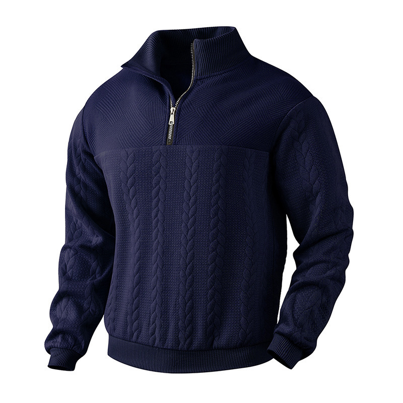 Cable Knit Quarter-Zip Sweater — Men's