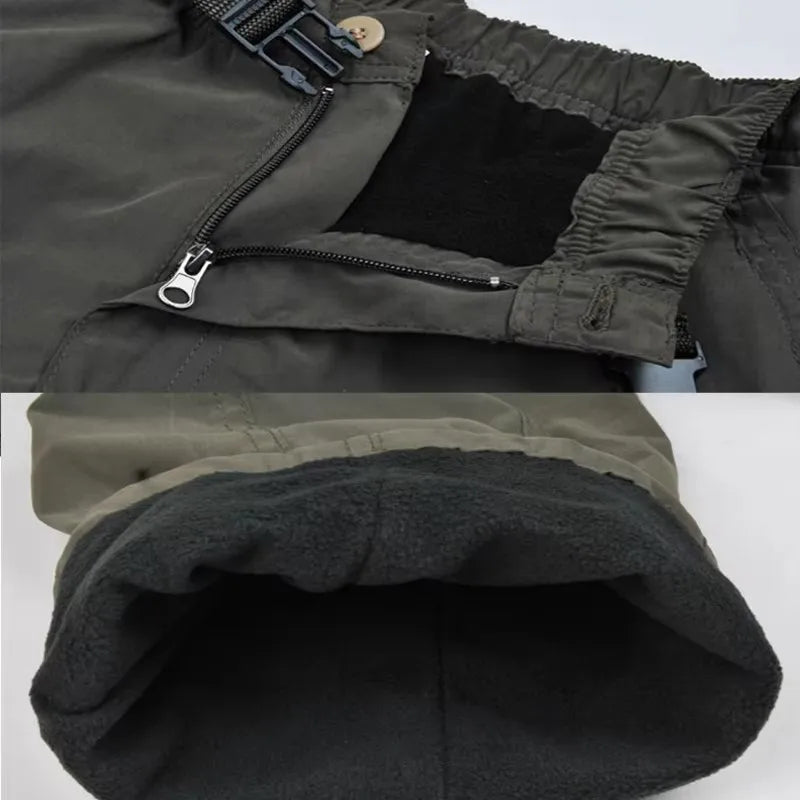 Fleece cargobroek heren