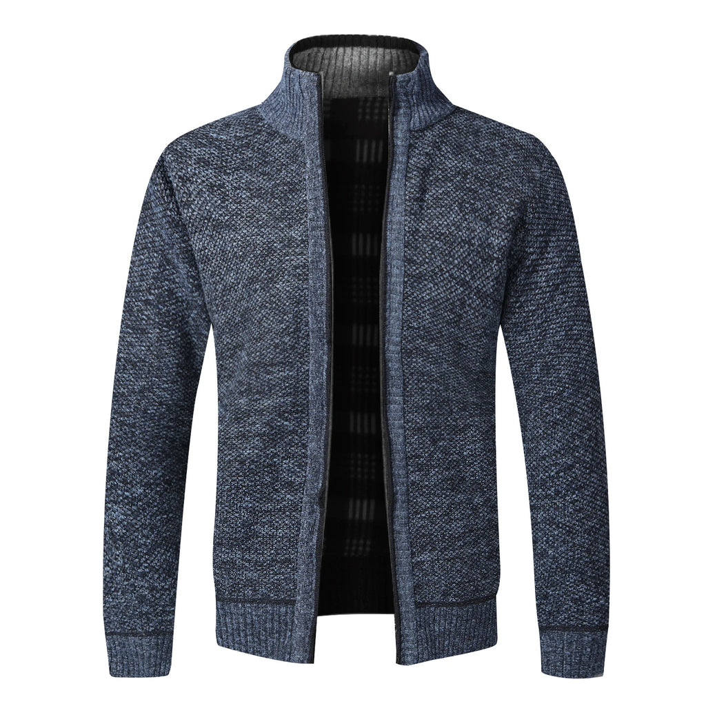 Gebreid vest heren blauw