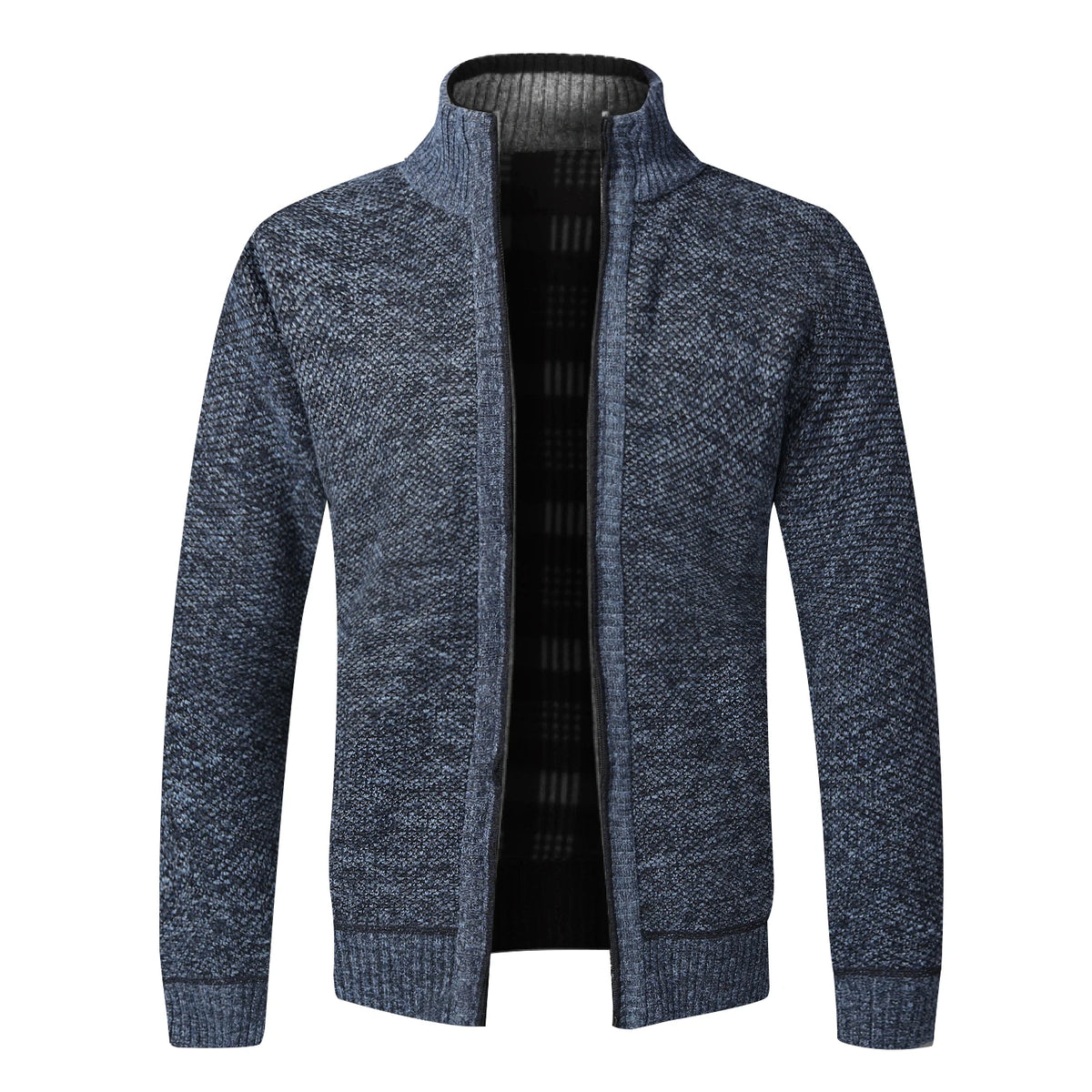 Gebreid vest heren blauw