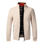 Gebreid vest heren beige