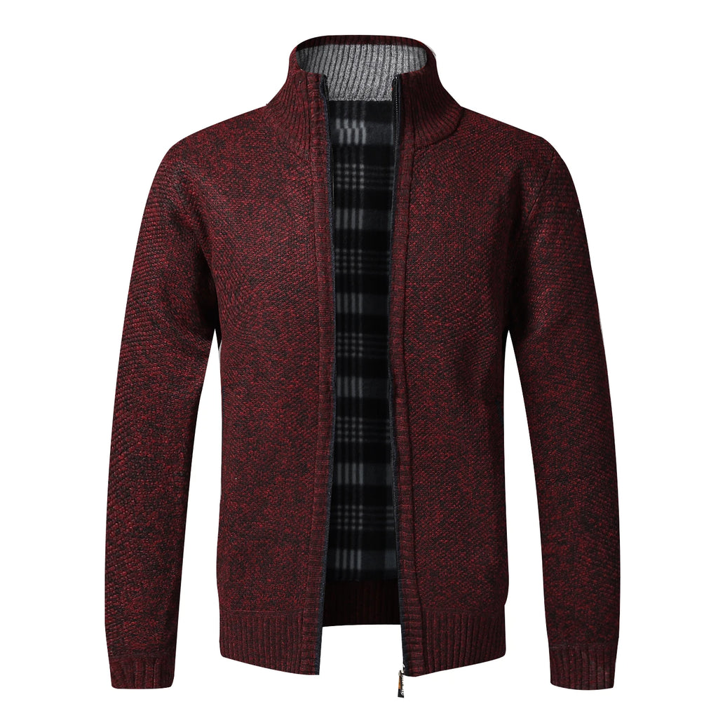 Gebreid vest heren bordeaux