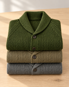 shawl-7 Shawl collar cardigan stack (AI)