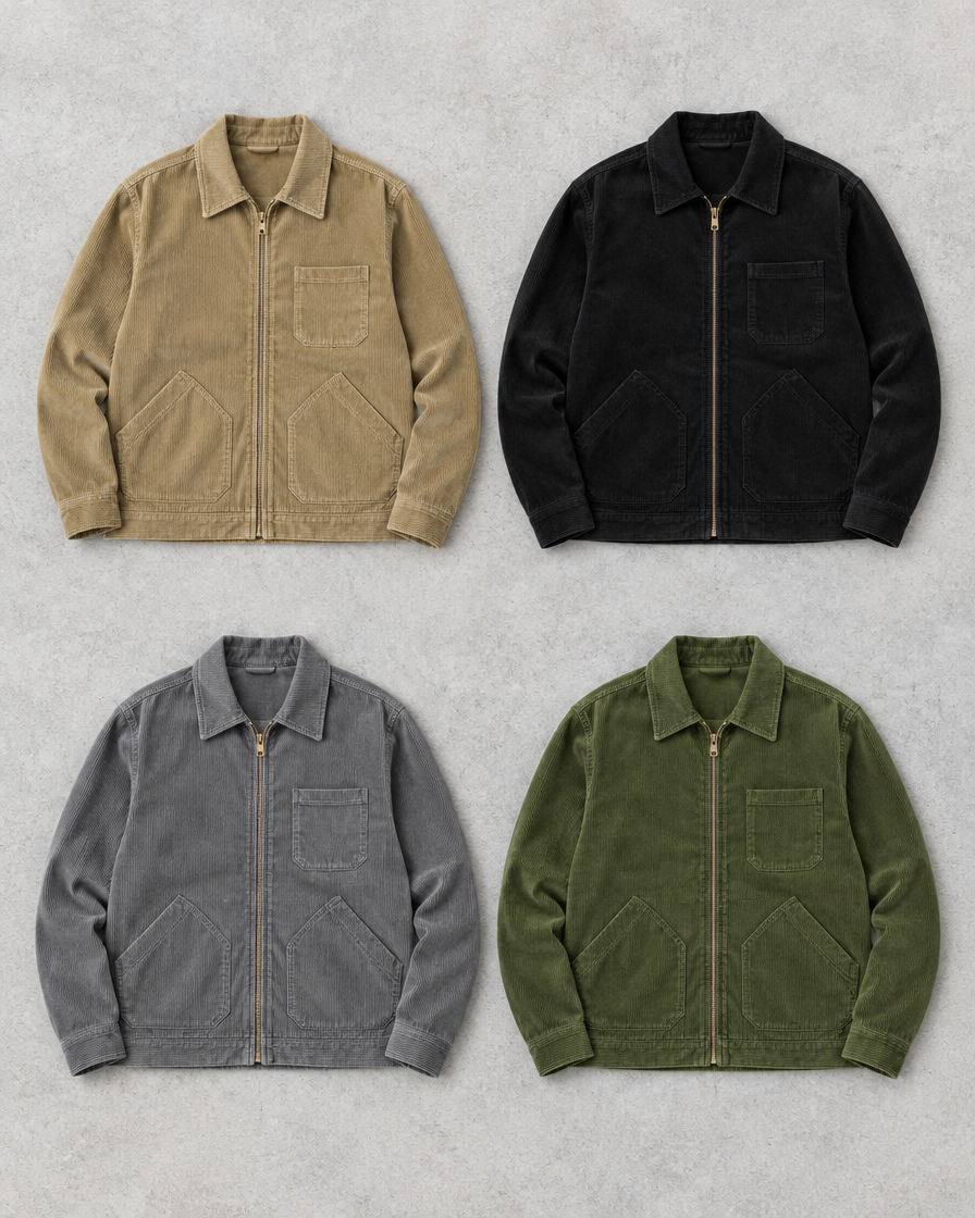 cjkt-12 Corduroy work jacket four colours (AI)