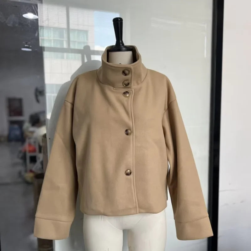 Korte jas dames – Khaki